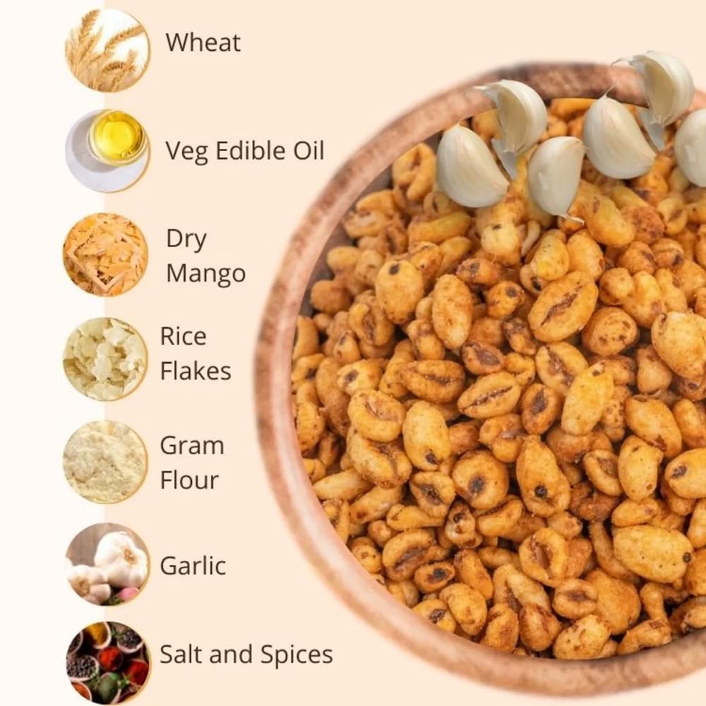 Healthy Master Wheat Lovers (Wheat Puff Masala And Wheat Puff Garlic), 150 gm Each - Pack 2 view 2