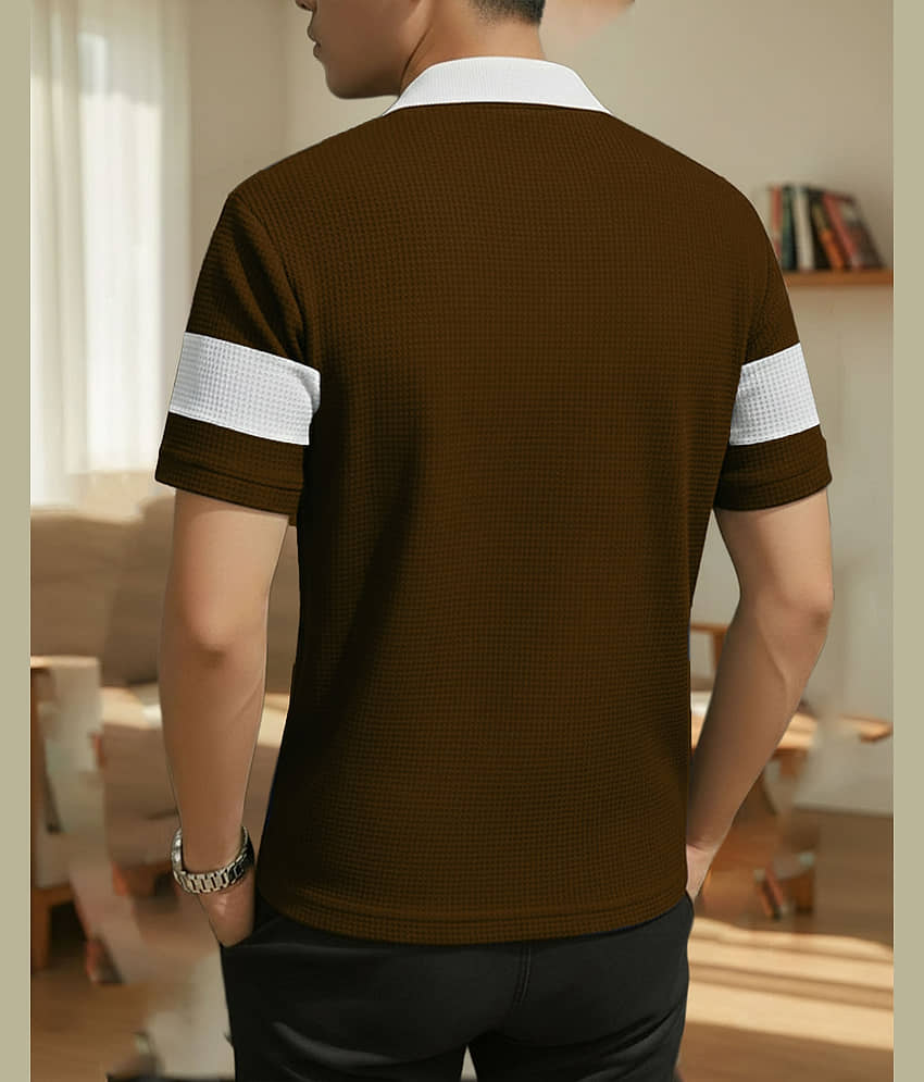 AUSK Men Cotton Blend Regular Fit Striped Polo T Shirt ( Multicolor ) view 2