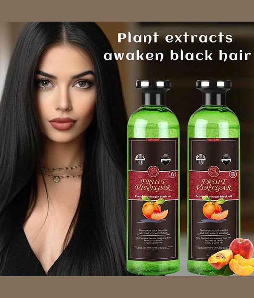 WRIXTY Fruit Vinegar Hair Colour Gel Black Instant Smooth Shiny Hair Natural Finish Grey Coverage