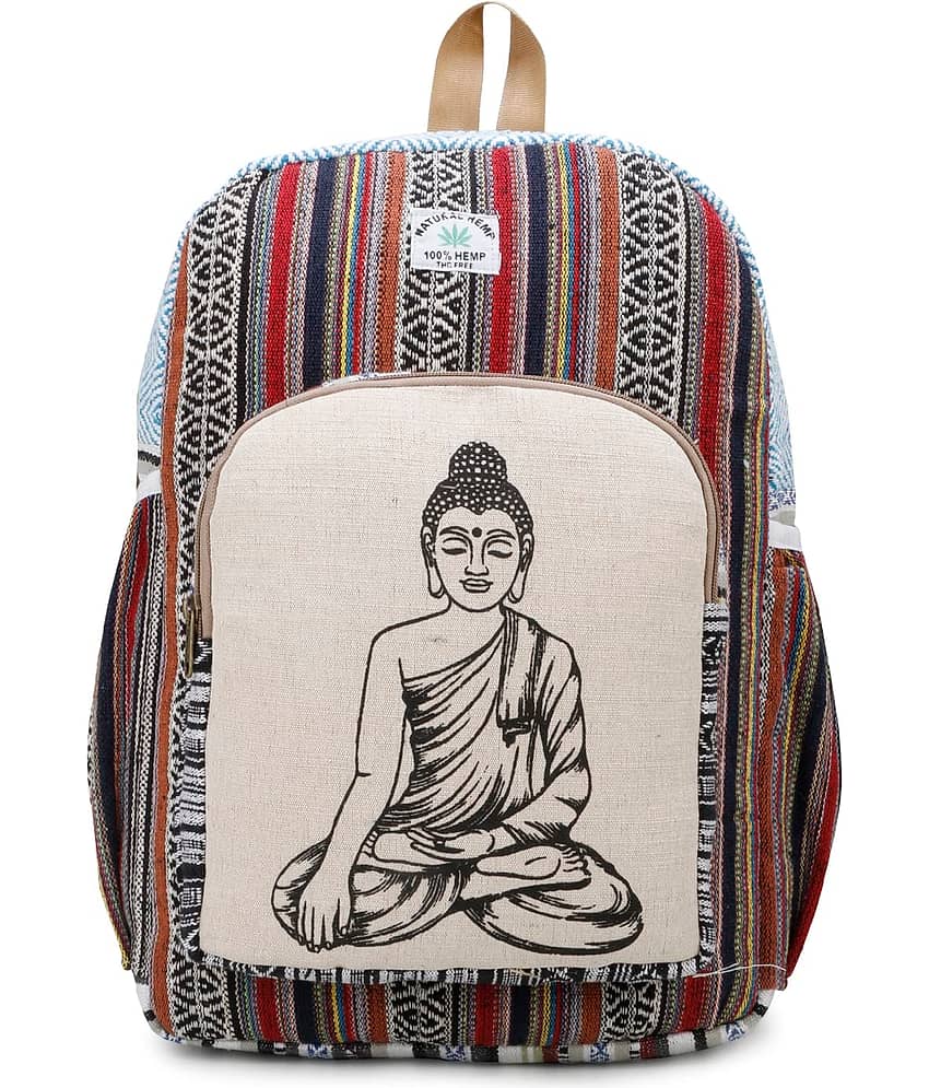 Gau Sudh Multicolor Canvas Backpack ( 5 Ltrs )