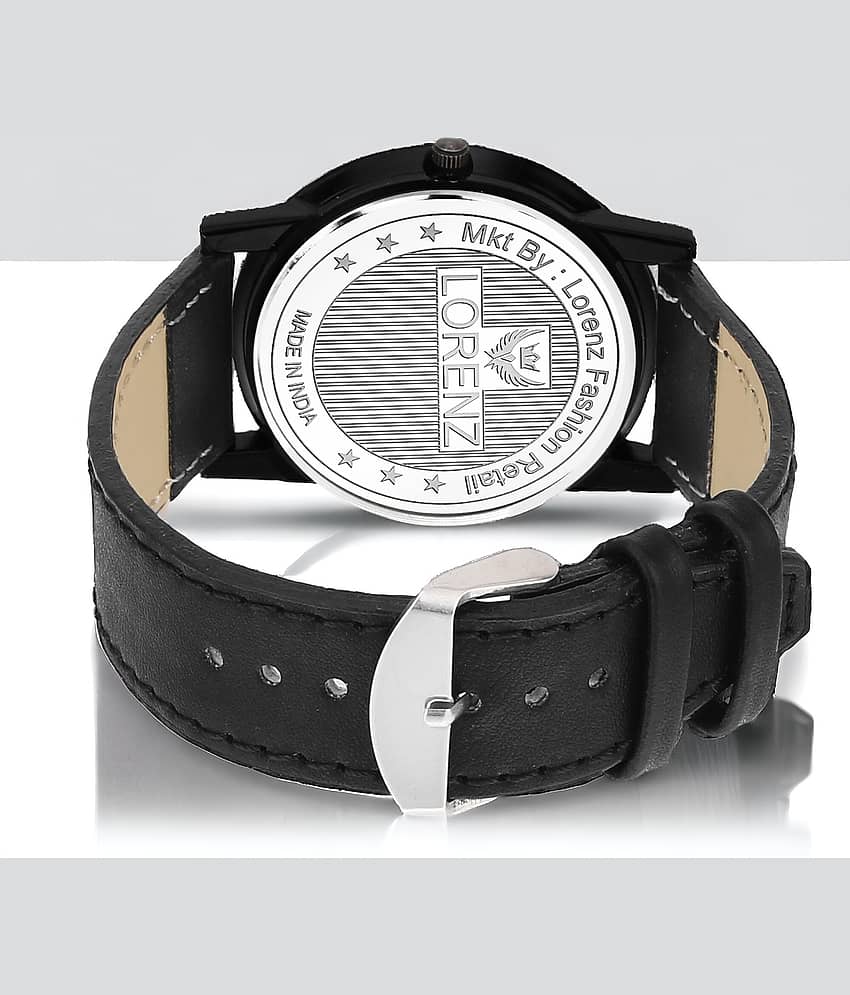 Lorenz Black PU Analog Men's Watch view 2