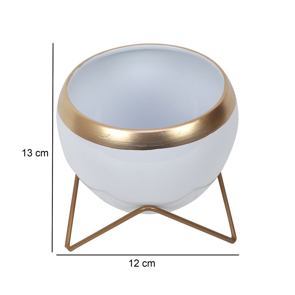 White Apple Planter Set of 2 view 2