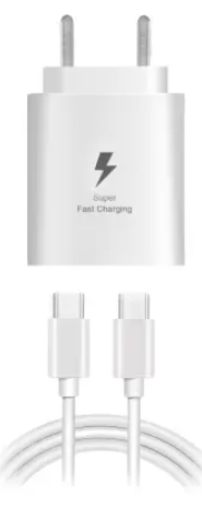 Pandaco 25 W Supercharge 3 A Wall Charger for Mobile with Detachable Cable (Super Fast Charging Compatible for M14 Snapdragon & Other Devices, White, Cable Included) view 2