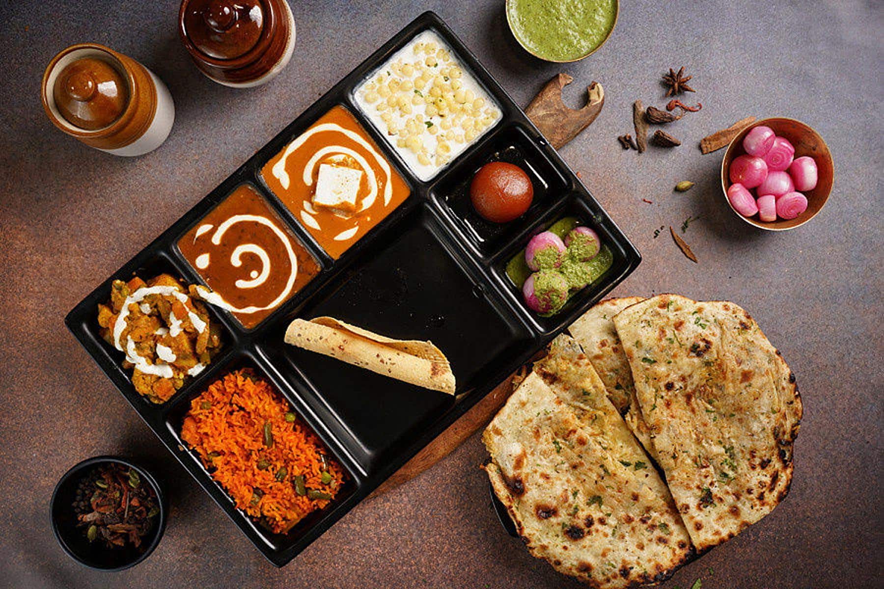 Butter naan thali