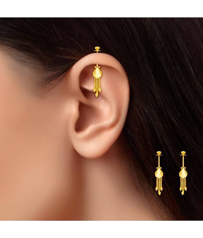 LUV FASHION Gold EarCuff Earrings ( Pack of 4 ) view 2