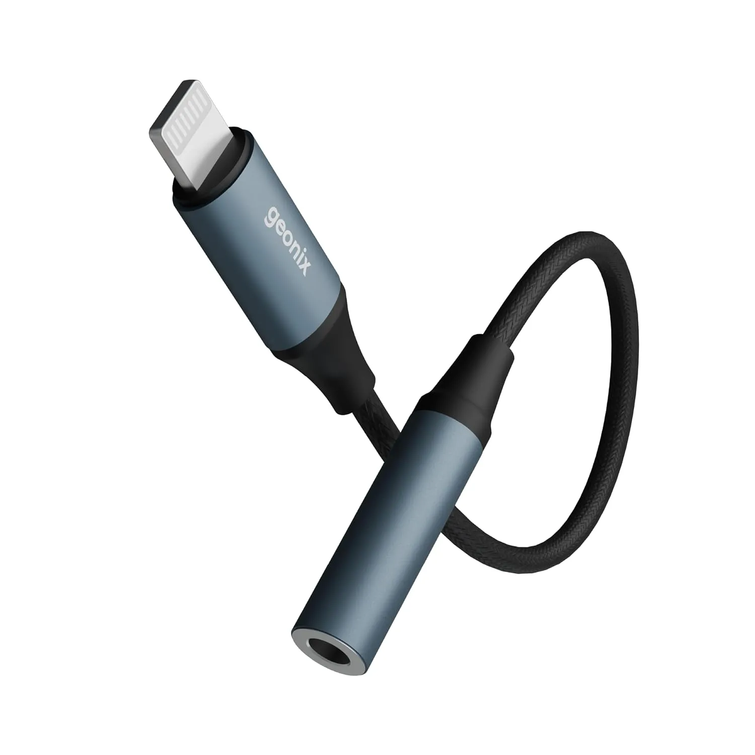 Geonix Befit AX8 8-Pin to 3.5mm AUX Audio Adapter| MFi-Compatible | Built-in DAC Chip | Supports Calling & Music | Durable Nylon Braided Cable