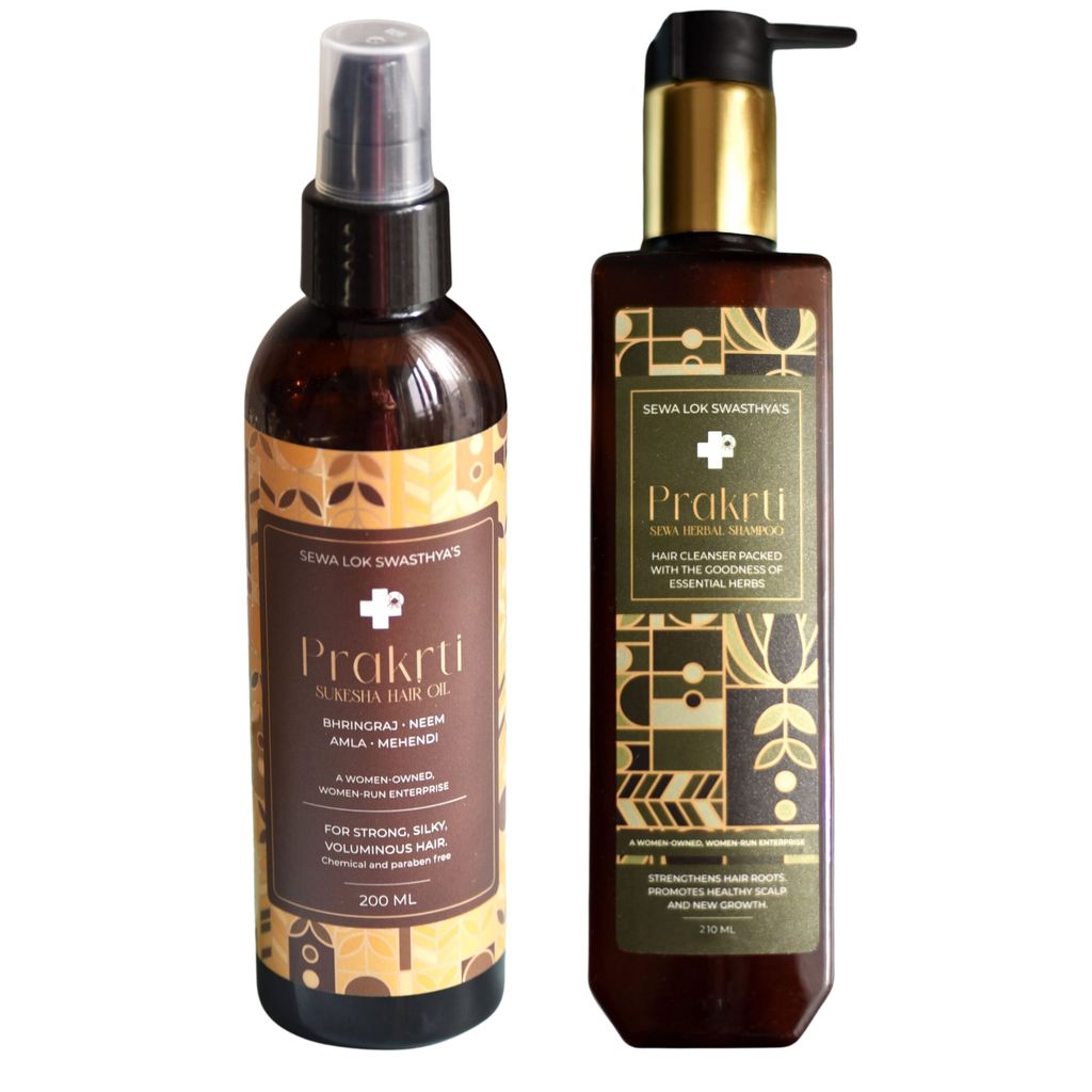 Prakrti Herbal Shampoo and Sukesha Hair Oil view 2