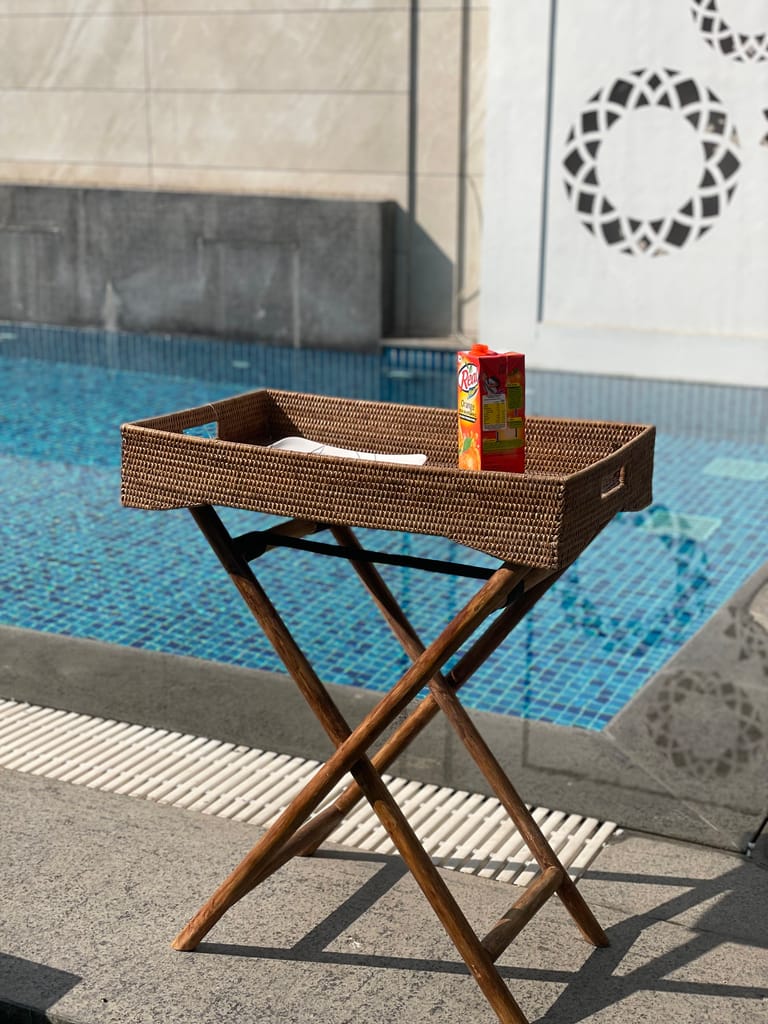 RATTAN BUTLER TRAY