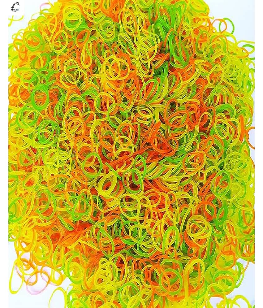 OLIFIN 500 Peices Fluorescent Color Rubber Band use in Home & Kitchen etc. (1 inch, 500 Pieces) view 2