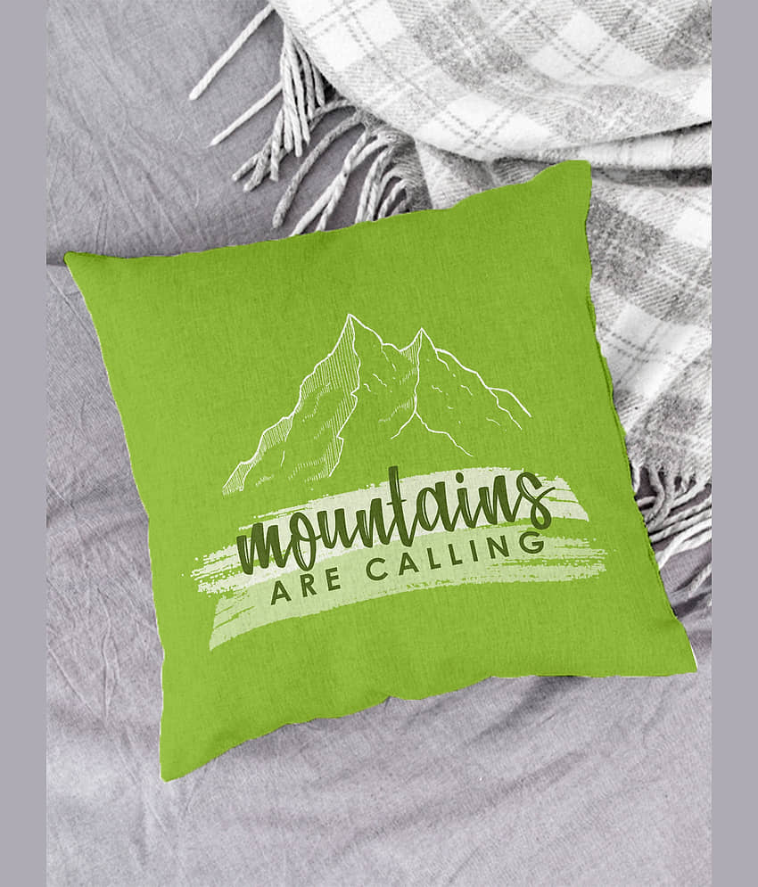 Houzzcode - Water Repellent Green Polyester Pillow Covers 40x40x3 ( Pack of 1 )
