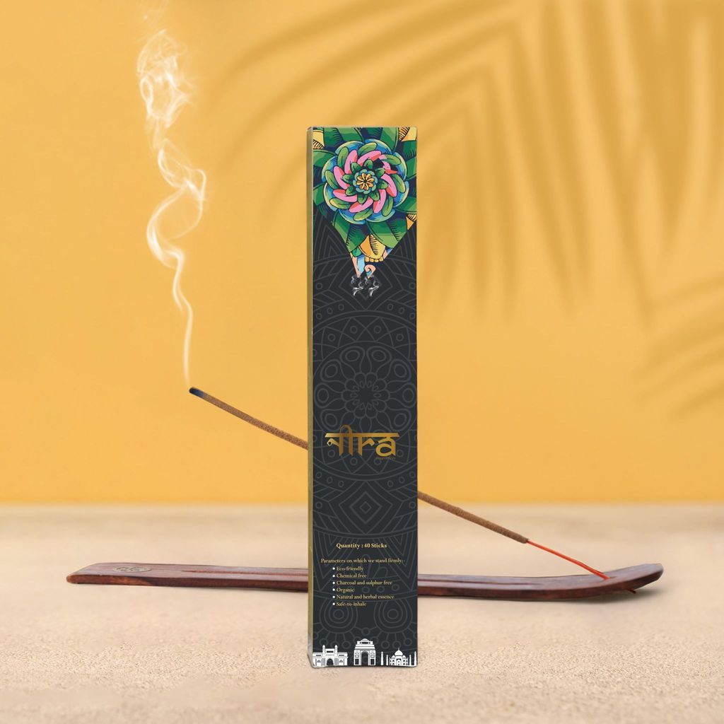 NIRA Fragrances Lavender, Nag Champa and Sandalwood Fragrance 120 Incense Stick Combo 100% Natural & Organic Cow Dung Handmade Agarbatti Best for Morning and Evening Pooja, Meditation, and Aromatherapy, Yoga view 2