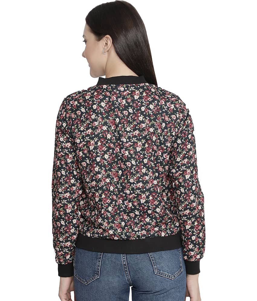 NUEVOSDAMAS - Polyester Black Bomber Jackets view 2