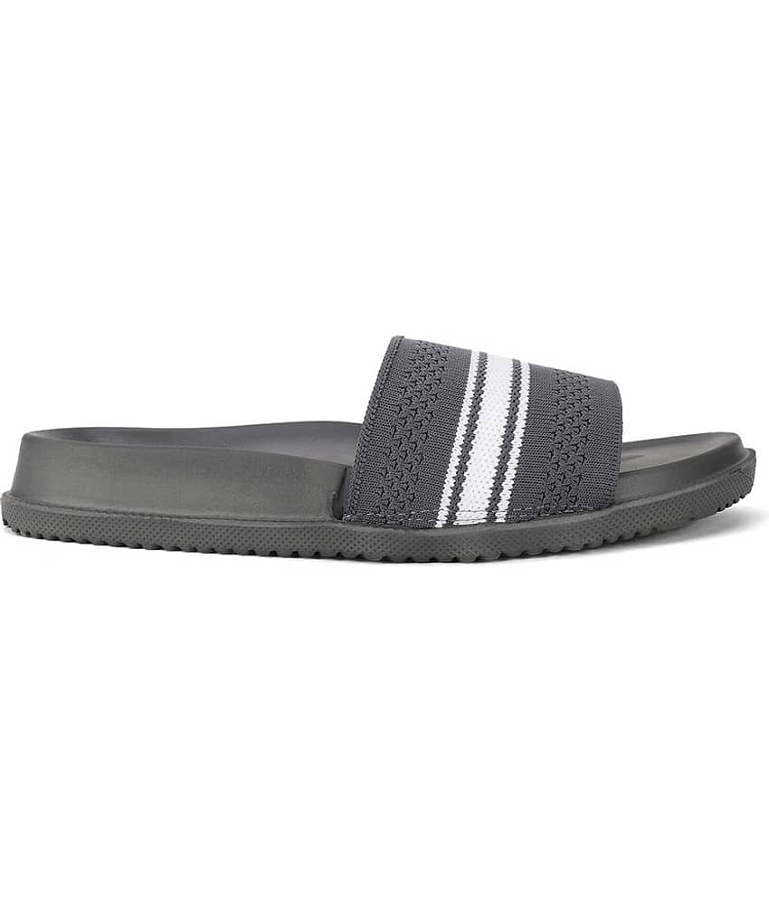 Bata Grey Men's Slide Flip Flop view 2