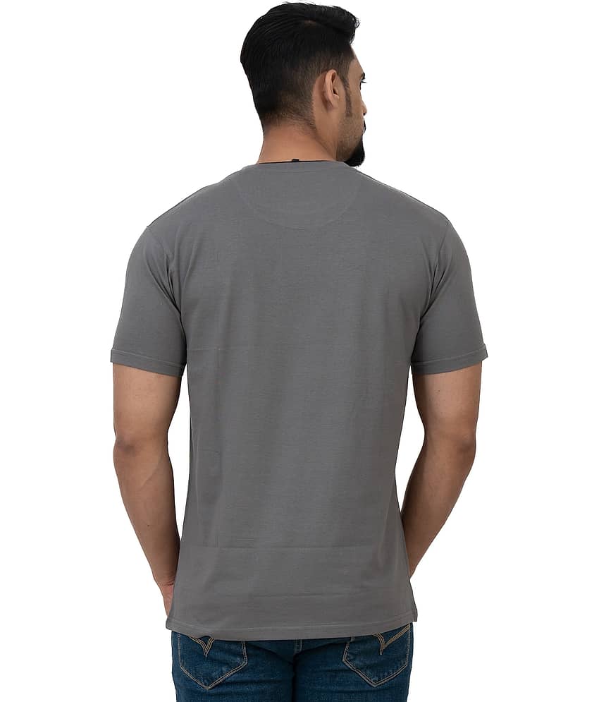 Cotstyle Pack of 1 Cotton Regular Fit Men's T-Shirt ( Grey ) view 2