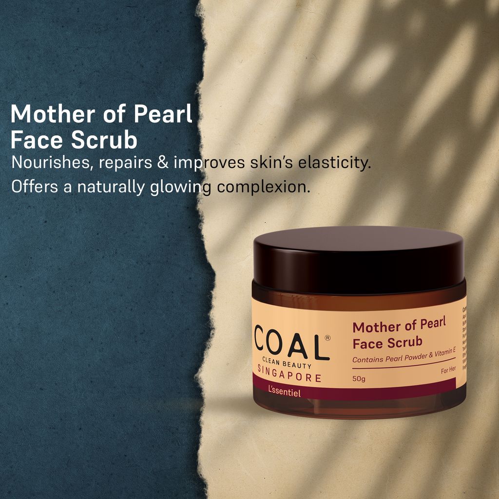 COAL Clean Beauty Mother of Pearl Face Scrub For Women | Mother of Pearl Powder, Kaolin, Cucumber Extract, Jojoba Oil & Vitamin E | Exfoliates Face, Removes Dead Skin & Deeply Cleanses Skin | All Skin Types view 2