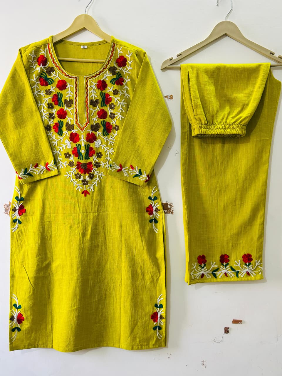 Heavy Aari Work Kurta Set view 2