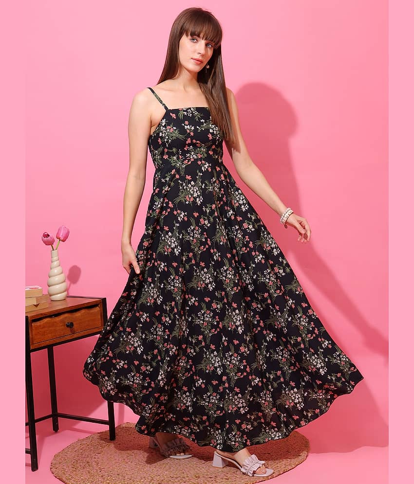 Sheetal associates Women Polyester Printed Fit & Flare Dress ( Multicolor )