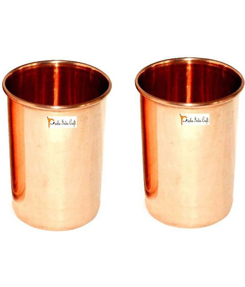 Prisha India Craft Copper 320 ml Glasses