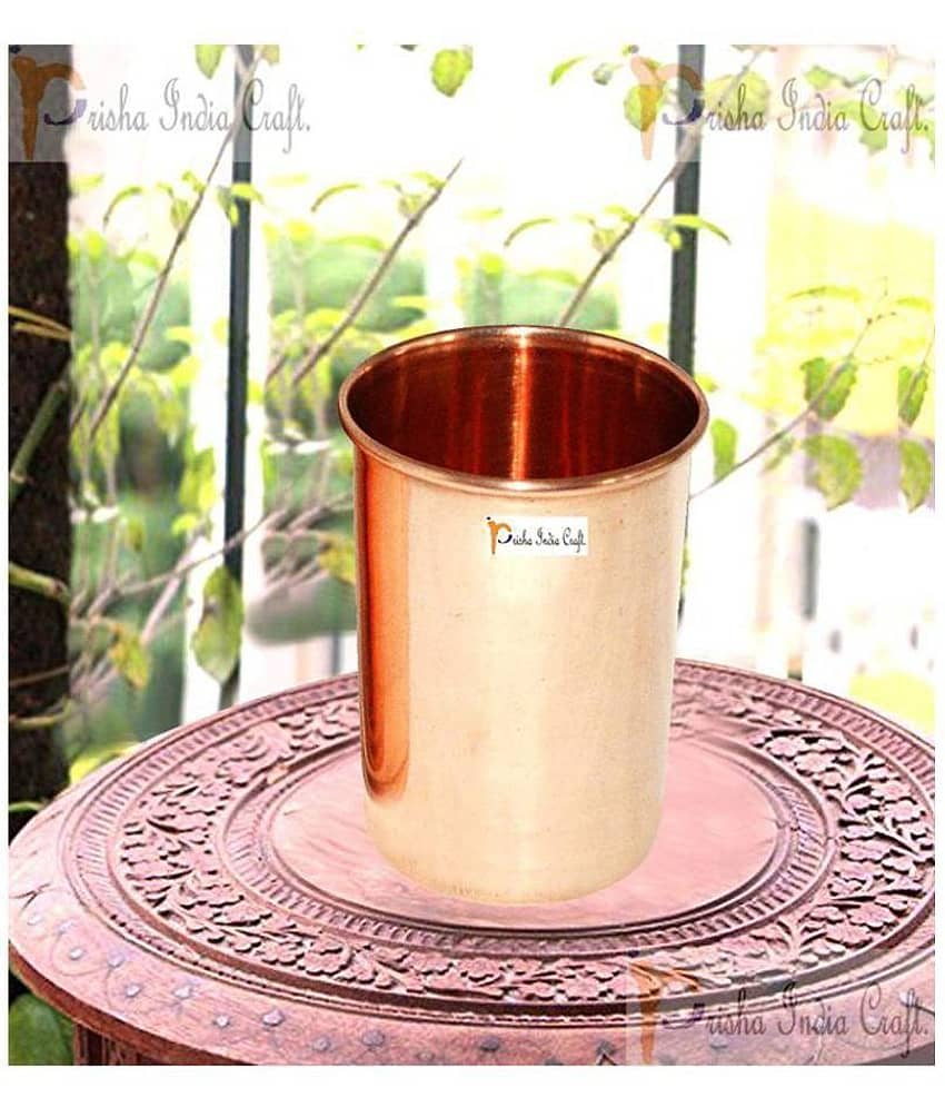 Prisha India Craft Copper 320 ml Glasses view 2
