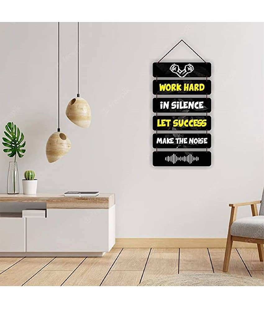 KAAF Wood Motivational Rectangular Decorative Plate Multi - Pack of 1 view 2