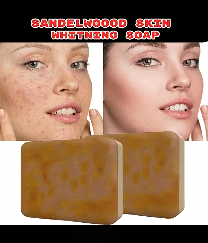 DHS Mart Skin Whitening GHARSOAP Soap for(Sandal Wood Soap) Soap for All Skin Type ( Pack of 2 ) view 2