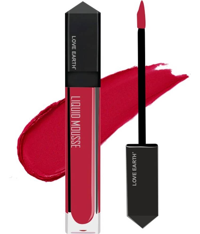 LOVE EARTH Apple Red Matte Lipstick 6 ML view 2