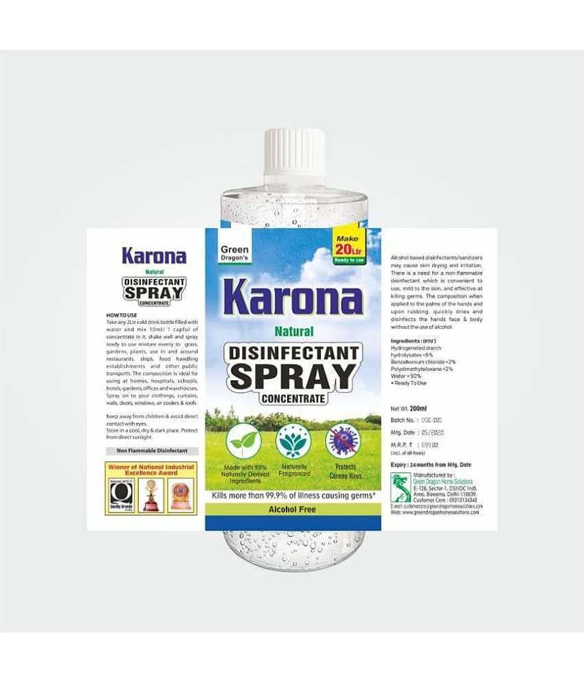 Green Dragon Karona Natural Disinfectant All Insect Spray Make 40 Litre RTU Mixture Pack of 2 view 2