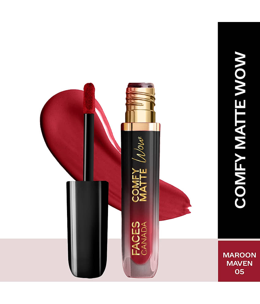 FACES CANADA Comfy Matte Wow Liquid Lipstick - Fuschia Fun 06, 3.8ml , Long Lasting