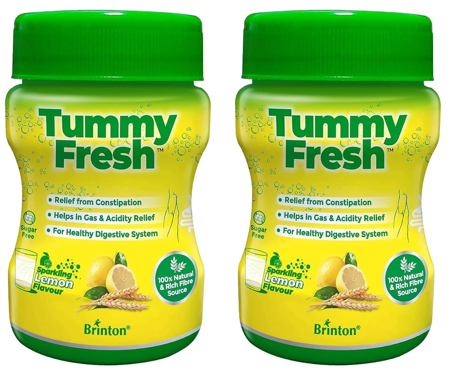 Brinton Tummy Fresh (Sugar Free) for Healthy Digestive sytem and Relief from constipation Gas & Acidity 100 gm x Pack of 2