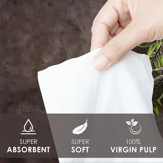 Pocket Tissue (2 Ply, 100 Sheets) Eco Friendly Ultra Soft Face Tissues for Women Men Kids Boys & Girls small Pocket hanky napkins Pouch Easy to carry travel(Pack of 10) view 2