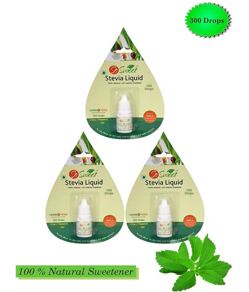 So Sweet (500 Tablet+ 100x3 Drops) Sugar Substitute Powder 200 g Pack of 4 view 2