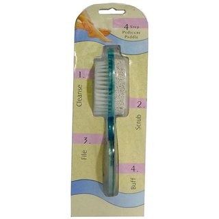 4 in 1 Pedicure Paddle - Cleanse, Scrub, File Buff for Feet - Assorted Colours view 2