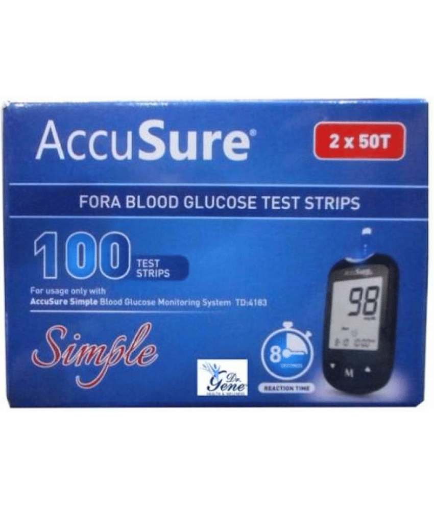 ACCUSURE 100 Simple Strips Pack Only (50*2)