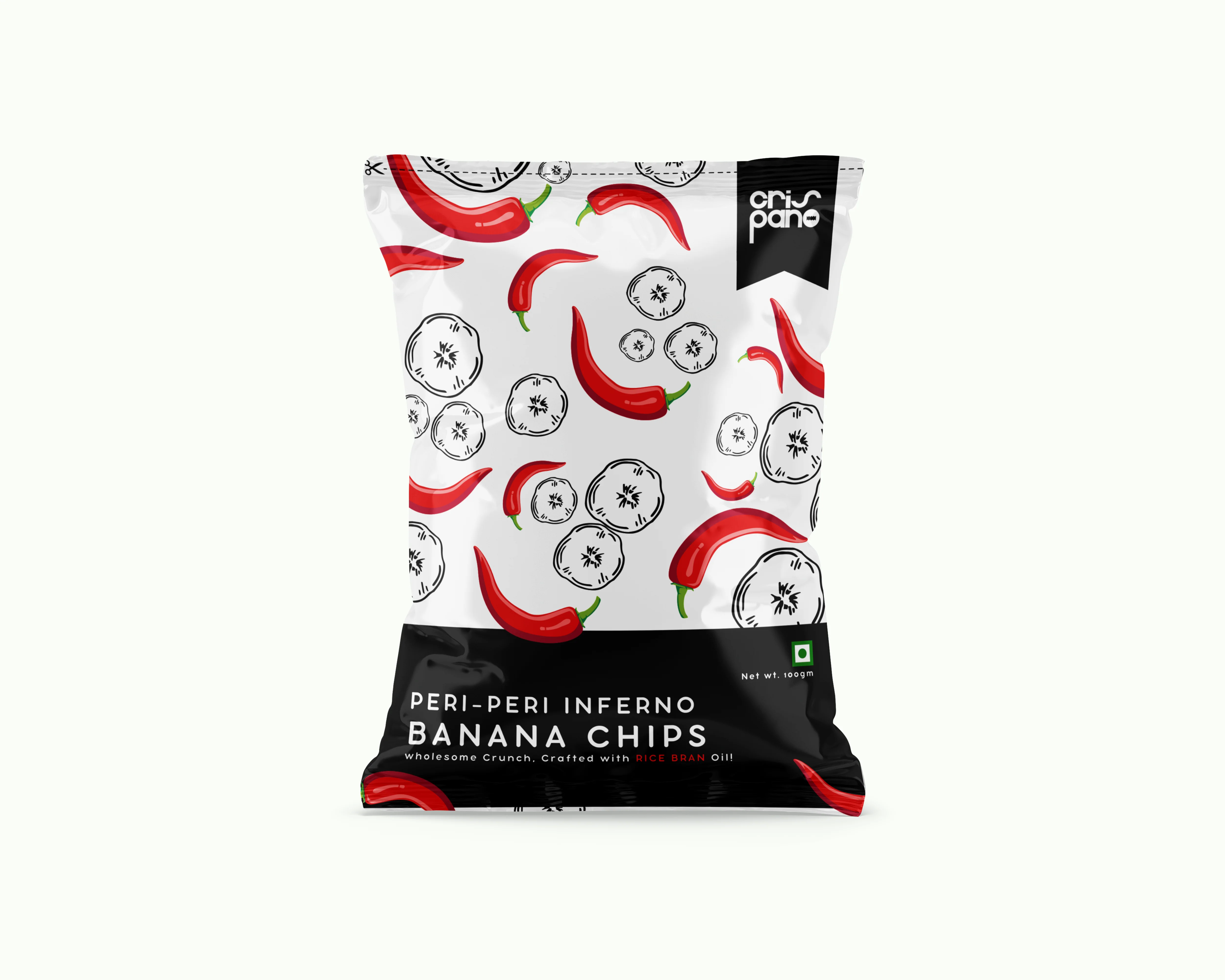 Peri peri banana chips 65 G Pack Of 2