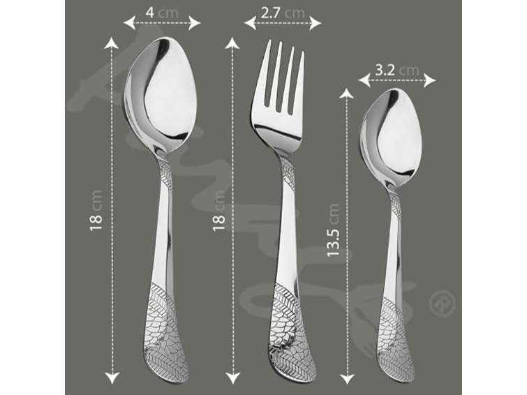 Parage 18 Pieces Premium Stainless Steel Cutlery Set, Home & Kitchen with Gift Box with Leatherite Box (Imperial Design) view 2
