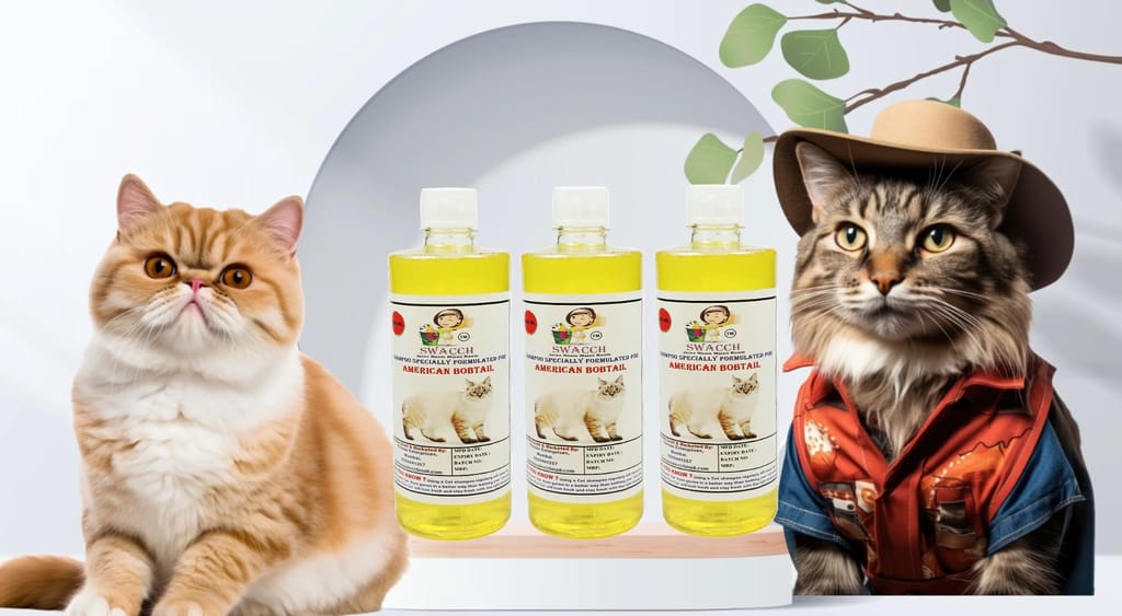 Swacch Shampoo Specially Formulated for American Bobtail (500ML) (Combo Pack of 3) Lemon view 2