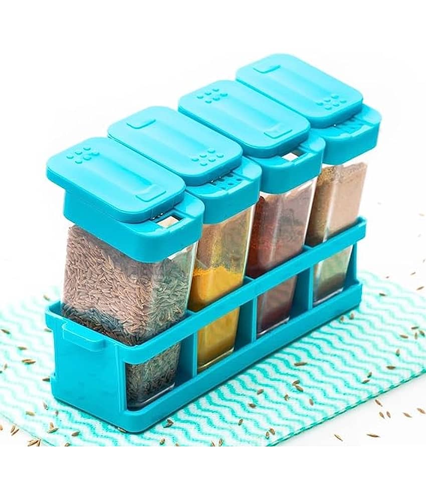 Swaraa Kitchenware Plastic Light Blue Spice Container ( Set of 1 )