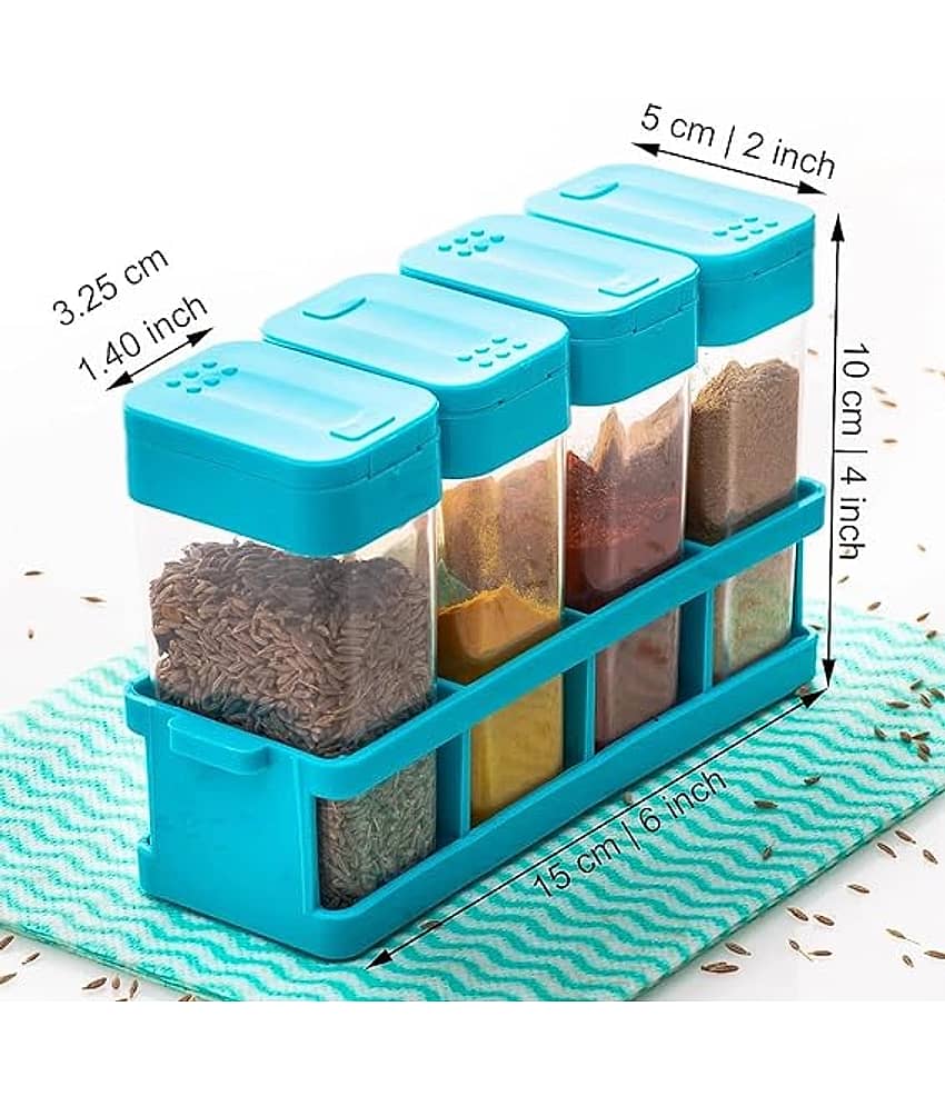 Swaraa Kitchenware Plastic Light Blue Spice Container ( Set of 1 ) view 2