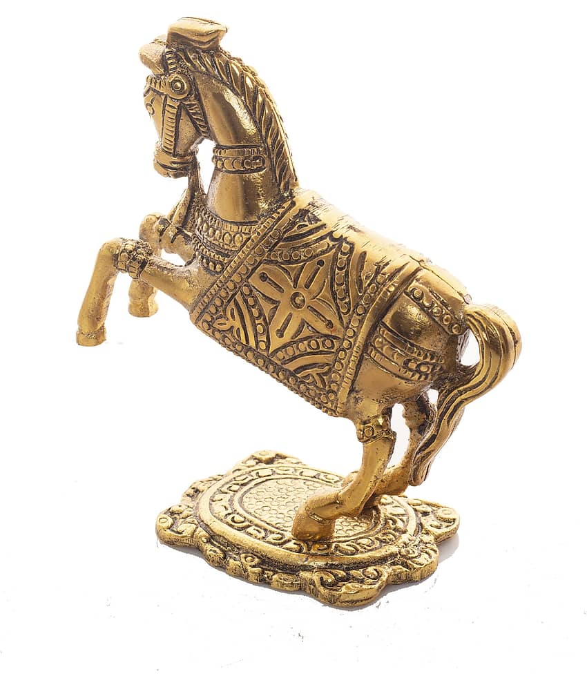 Fashion Bizz Antique Jumping Horse Decorative Showpiece - 11.5 cm view 2