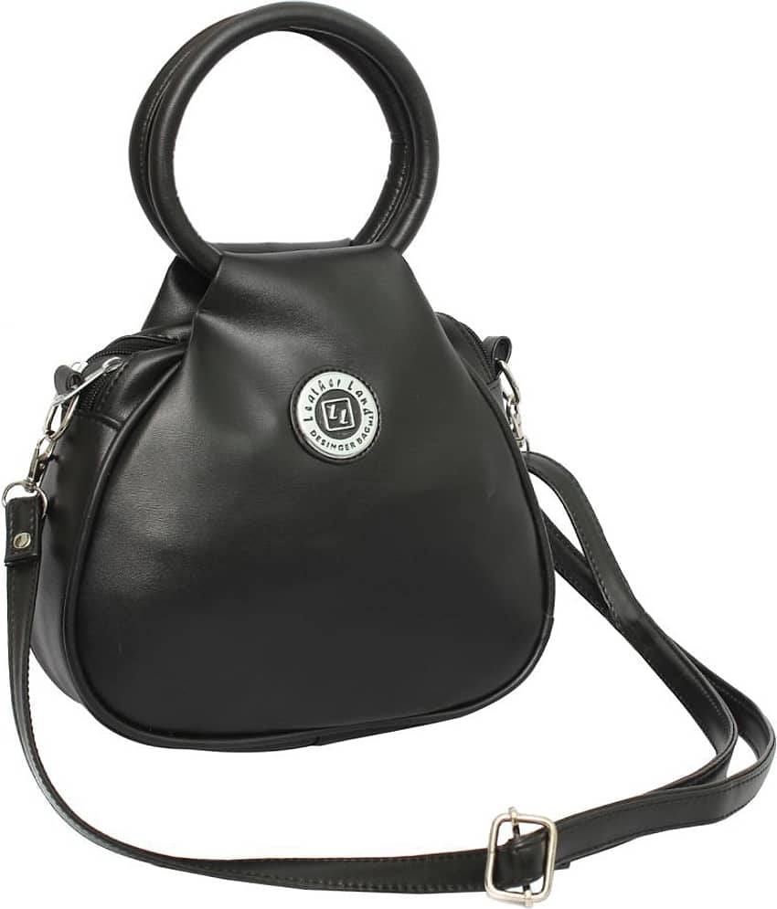 Leather Land Sling Bag Faux Leather Set of 1 ( Black ) view 2