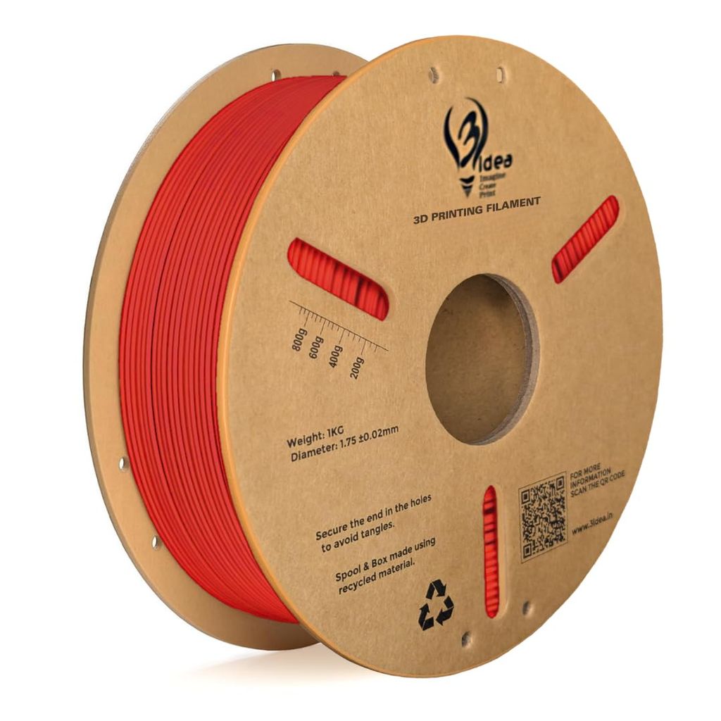 3idea Hyper ABS+ HS High-Speed 3D Printer Filament, 1.75mm Red, Net Weight - 1KG Spool – High Toughness, Strong Layer Adhesion, Low Warping, Pro Grade Print Quality, ±0.02mm Precision