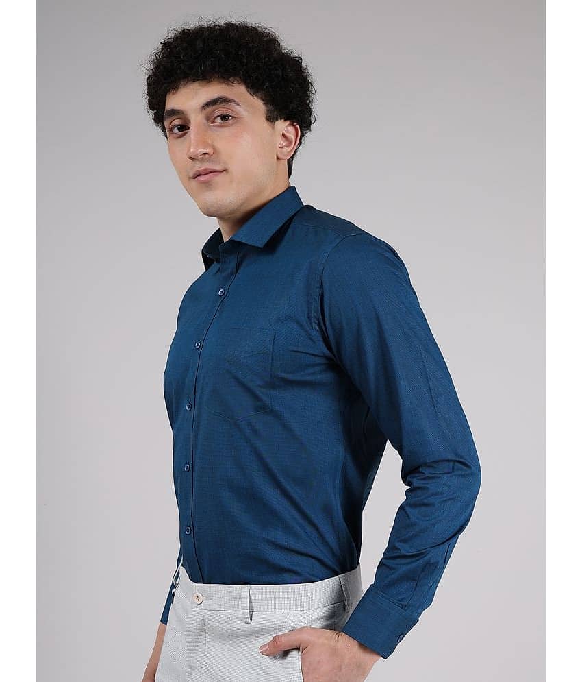 Hoffmen Linen Regular Fit Full Sleeves Men's Formal Shirt - Black ( Pack of 1 ) view 2