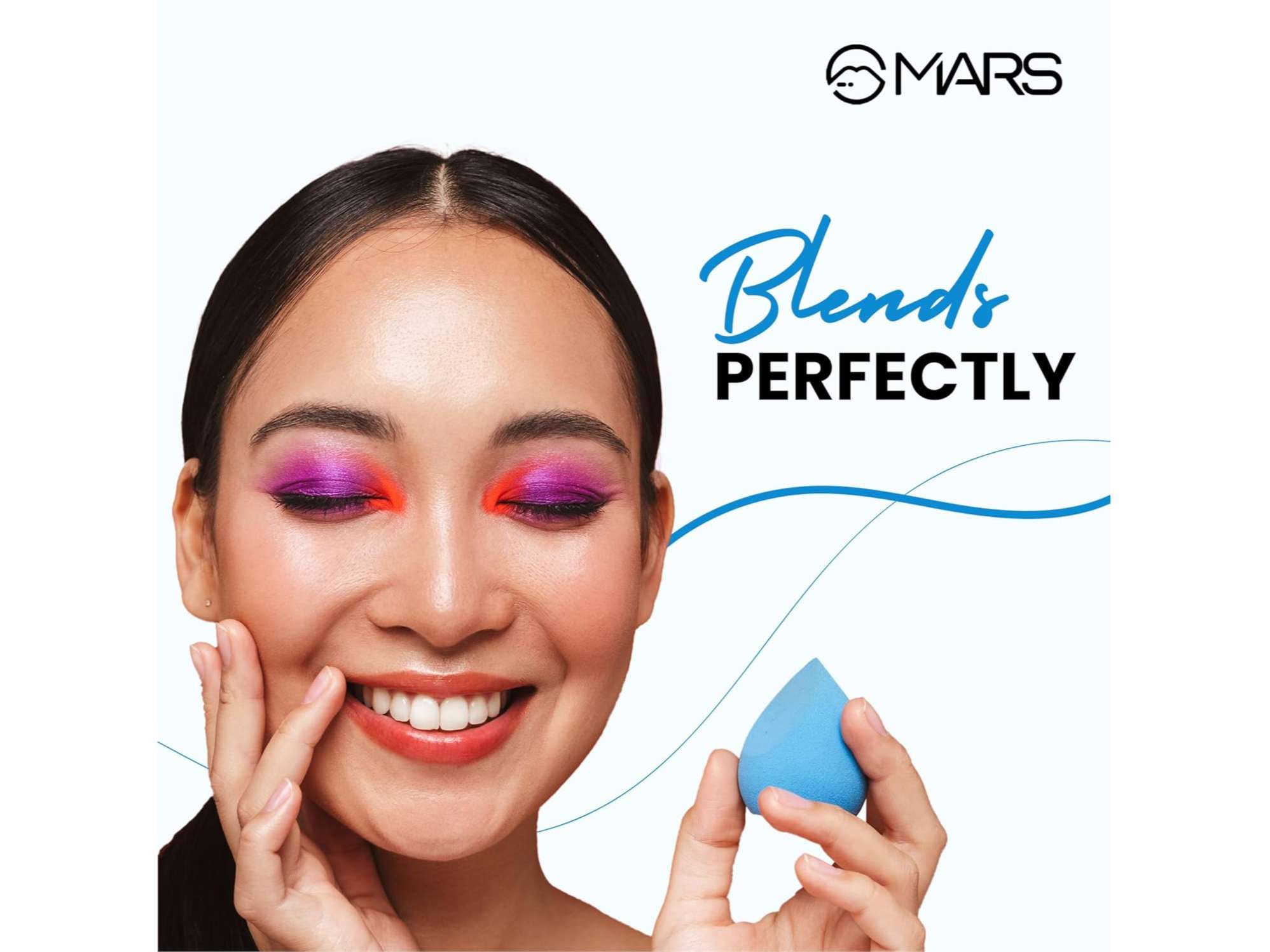 MARS Mini Beauty Blenders for Makeup, Flawless Versatile Usage, Precise & Effortless Blending, Travel-Friendly, Easy to Clean - MULTI COLOR view 2