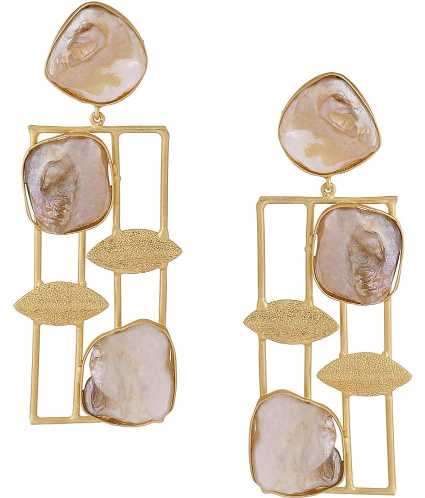 VIRAASI Golden Danglers Earrings ( Pack of 1 )