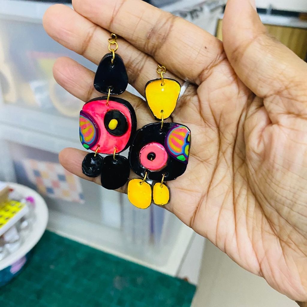HappyGoLucky Clay Earrings view 2