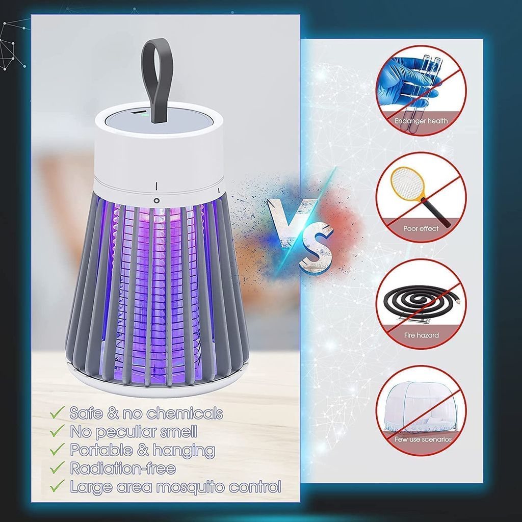 Electric UV Mosquito Killer Lamp 360° Insect Trap Plug-in Bug Zapper for Home view 2