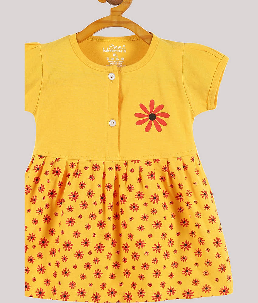 Babeezworld Pack of 1 Baby Girls Cotton Dress ( Pink ) view 2