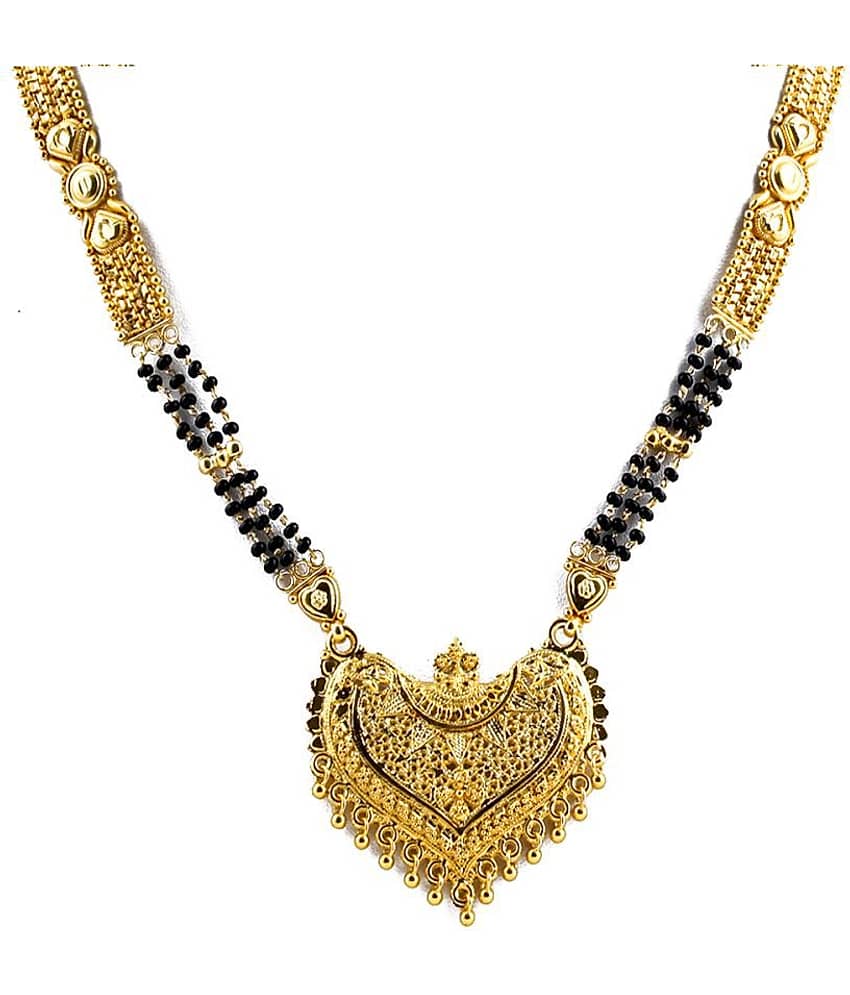 SHANKHRAJ MALL GOLD PLATED ROYAL DESIGN MANGALSUTRA FOR WOMEN-10070 view 2