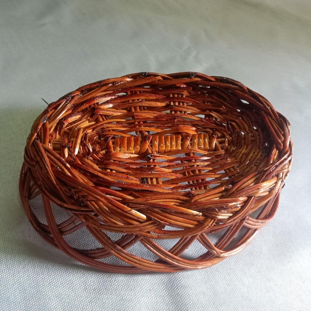 Handmade Wicker Rattan Fruit Vegetable Bread Storage Basket view 2