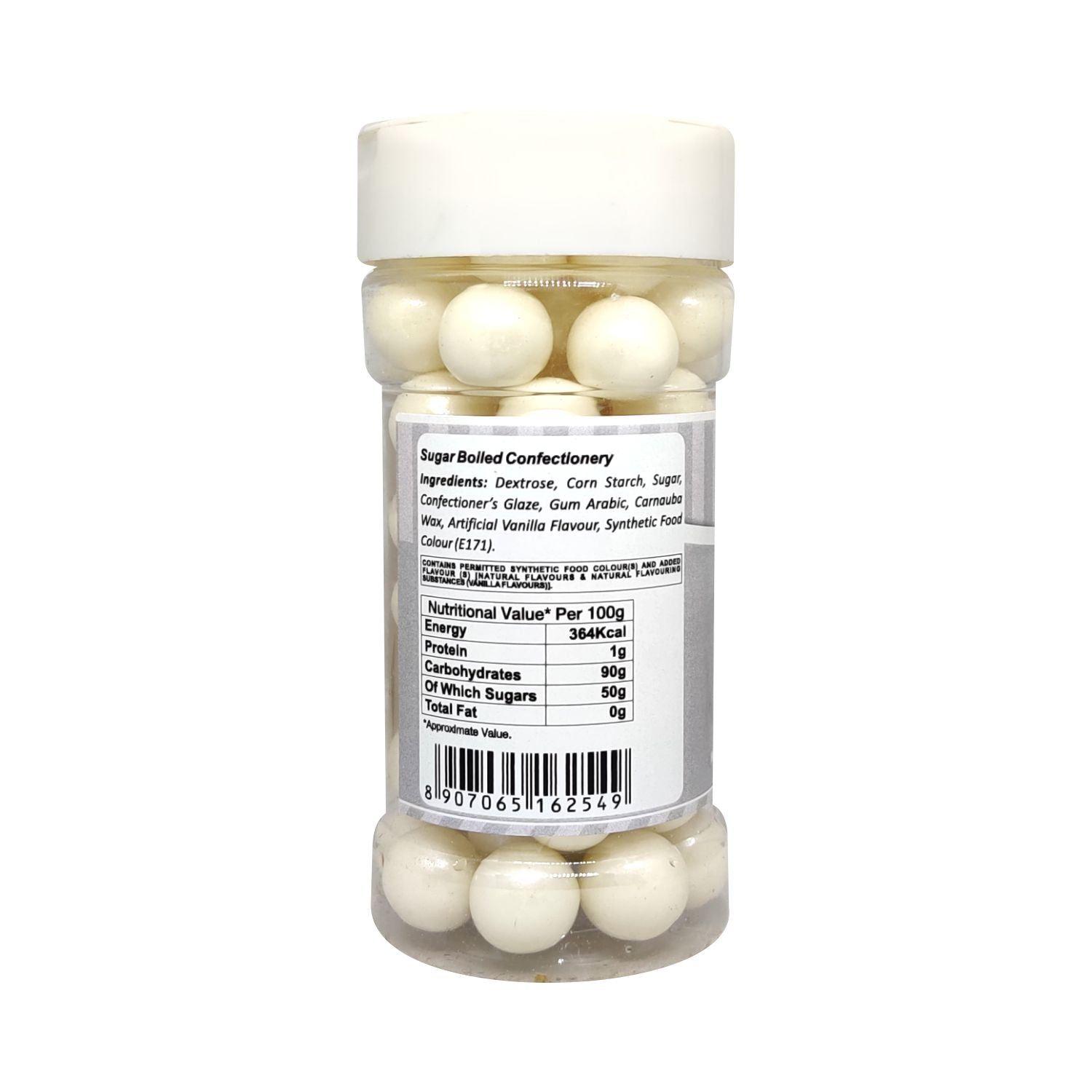 Puramio Glamour Balls Super Jumbo - White (14mm) For Cake Decoration, 125 gm view 2